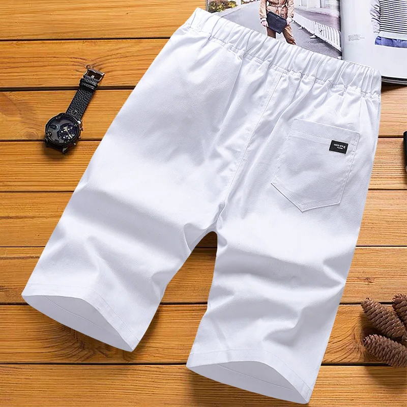 2023 new summer men's shorts casual white simple and relaxed tide brand five-point sports beach pants pants