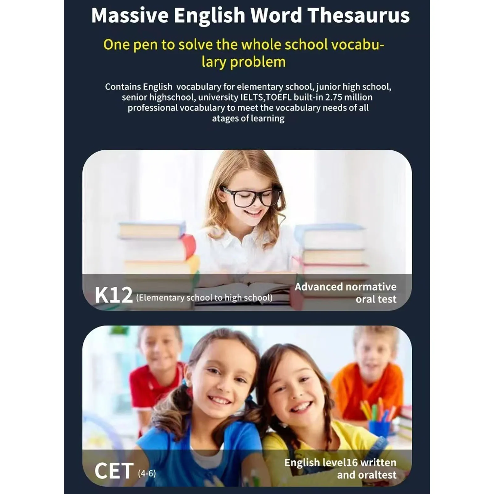 【New】A6S Scanning Translator Pen Multiple Electronic Dictionary Voice Translation 112 Languages Scanning Translator  for Travel