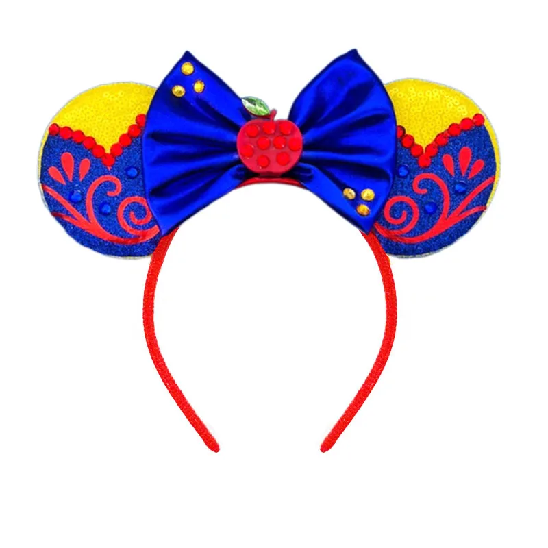 Mickey Mouse Princess Snow White Headbands for Girls Skeletal Apple Ears Hair Accessories Women Queen Hair Band hair bands hair accessories hair headband accessories cosplay accessories