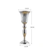 PEANDIM Luxury Silver Flower Vase Home Vase Desktop Craft Flower Arrangement Decoration Wedding Party Christmas Flower Rack 6