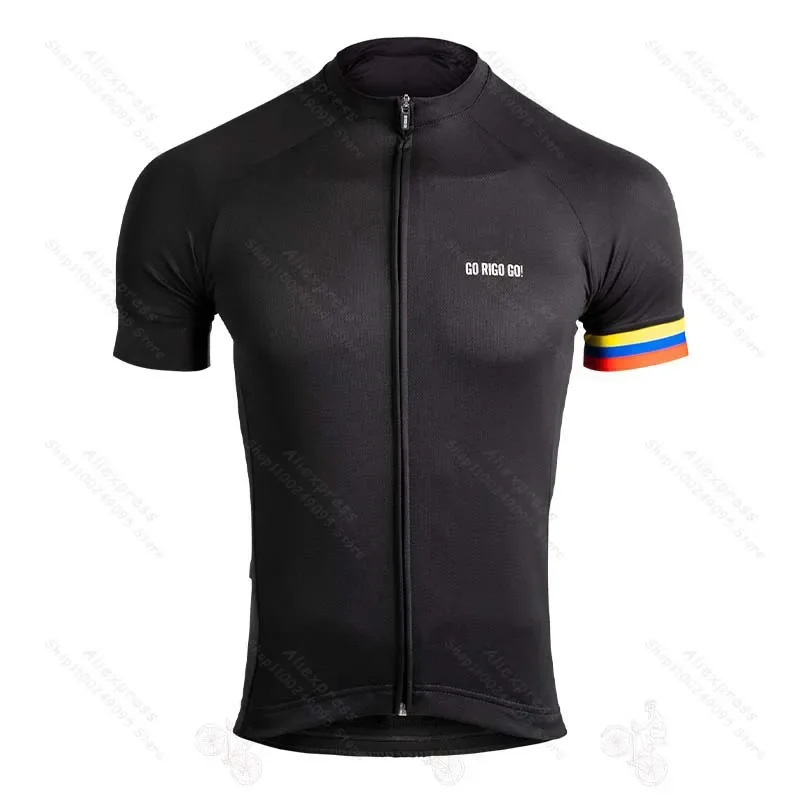 thumbnail image 1 of Maillot de ciclismo Go Rigo Go para hombre, ropa de ciclismo de manga corta para verano, equipo de Colombia, ropa deportiva para ciclismo, 1 of 4