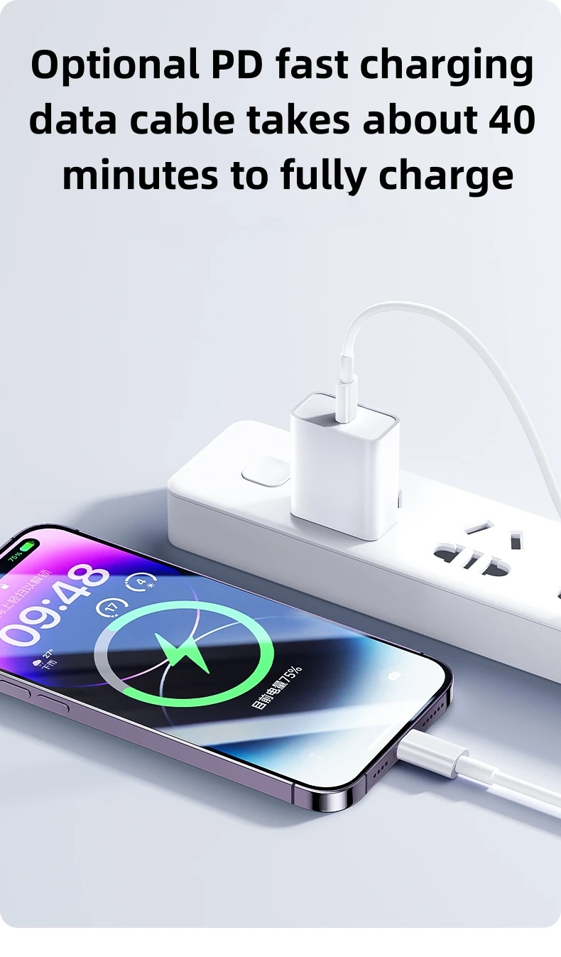 High-Speed USB Charger Cable with Fast Charging and Data Sync - Available in 1m, 1.5m, 2m Lengths