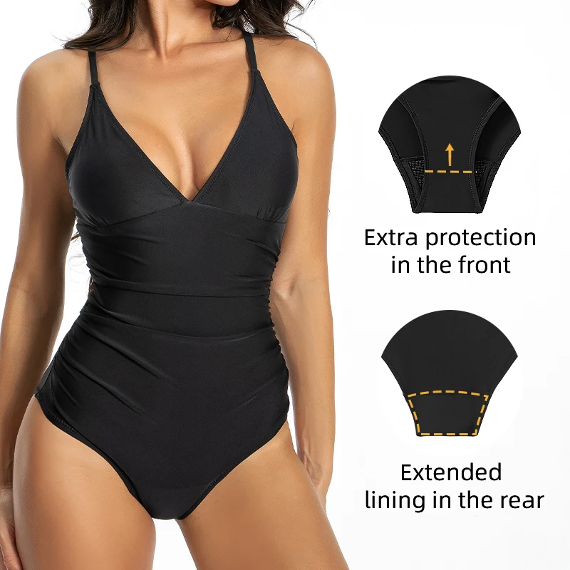 women period swimsuit leakproof one piece swimwear absorbent summer beach wear for female 2