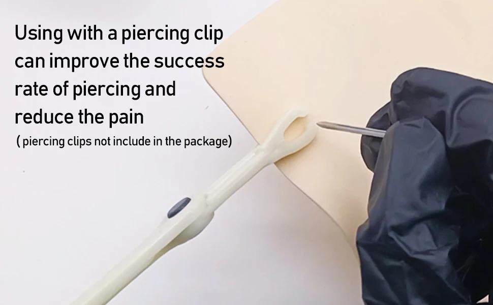 98/69/48/7PCS Piercing Tool Kit Professionelle Ohr Nase Piercing Nadeln Clamp Handschuh Marker stift Tragus Lip Nabel Piercing Werkzeug Set – Detail 18