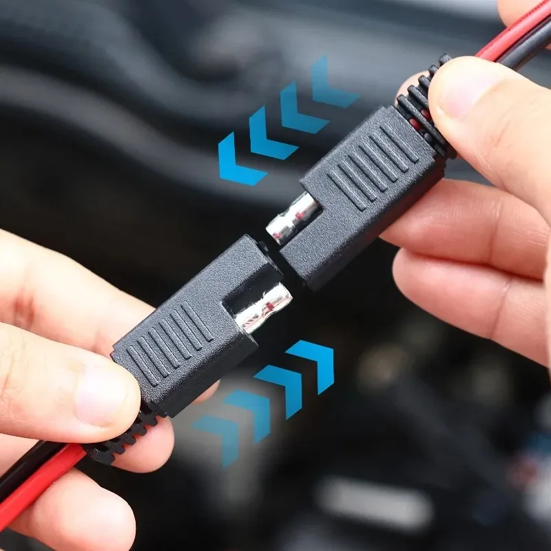 12V-36V Charger Cable for Motorcycle Battery Terminal To SAE Quick Extension Cord Cable Connector for Battery Charger/Maintainer