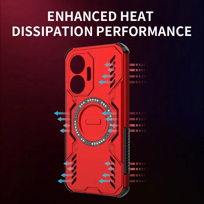 Advanced Heat Dissipation Protective Case with Lens Shield and Magnetic Wireless Charging