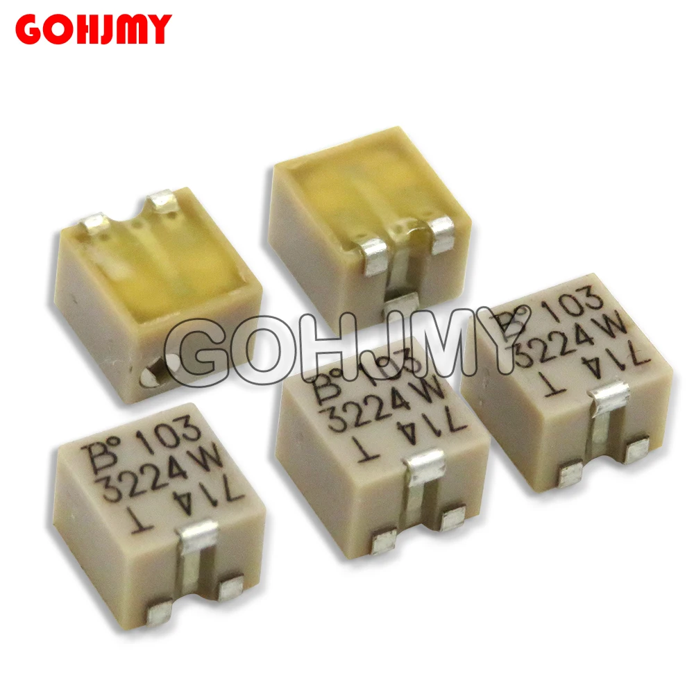 3224W SMD Precision Trimmer Potentiometer adjustable resistance 1K 2K 5K 10K 20K 50K 100K 200K 500K 1M 100R 200R 500R 5PCS/LOT trimmer potentiometer,adjustable resistor