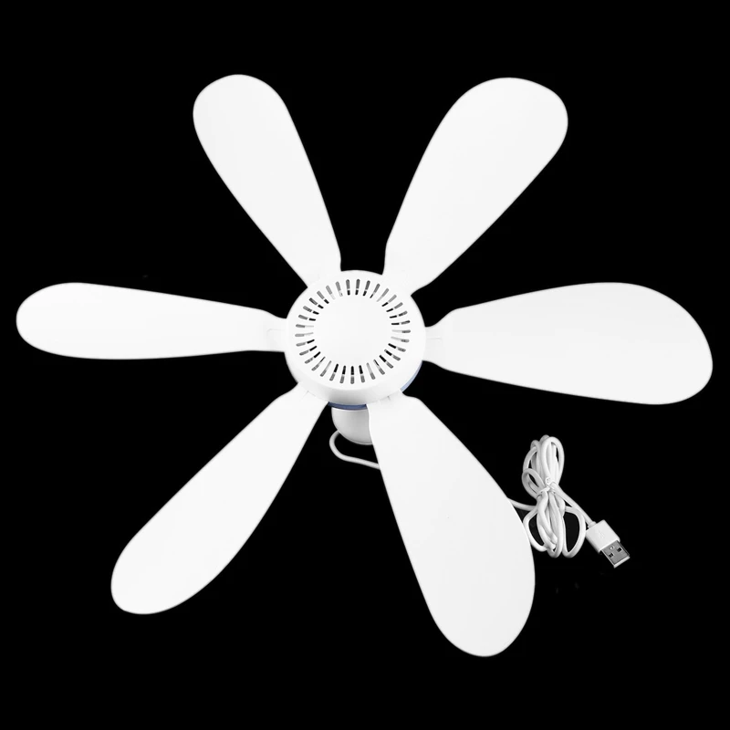 Hanging Fan 6 Leaves USB Powered for Outdoor Activities Picnic Camping Bbq Supplies cooling fan mini fan mini exhaust fan