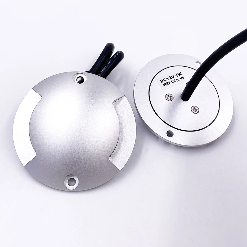 Ultra Thin Led Buried Light 1W DC12V Outdoor Waterproof Garden Deck Terrace Lawn Lights IP67 Staircase Platform Grounding Lamp