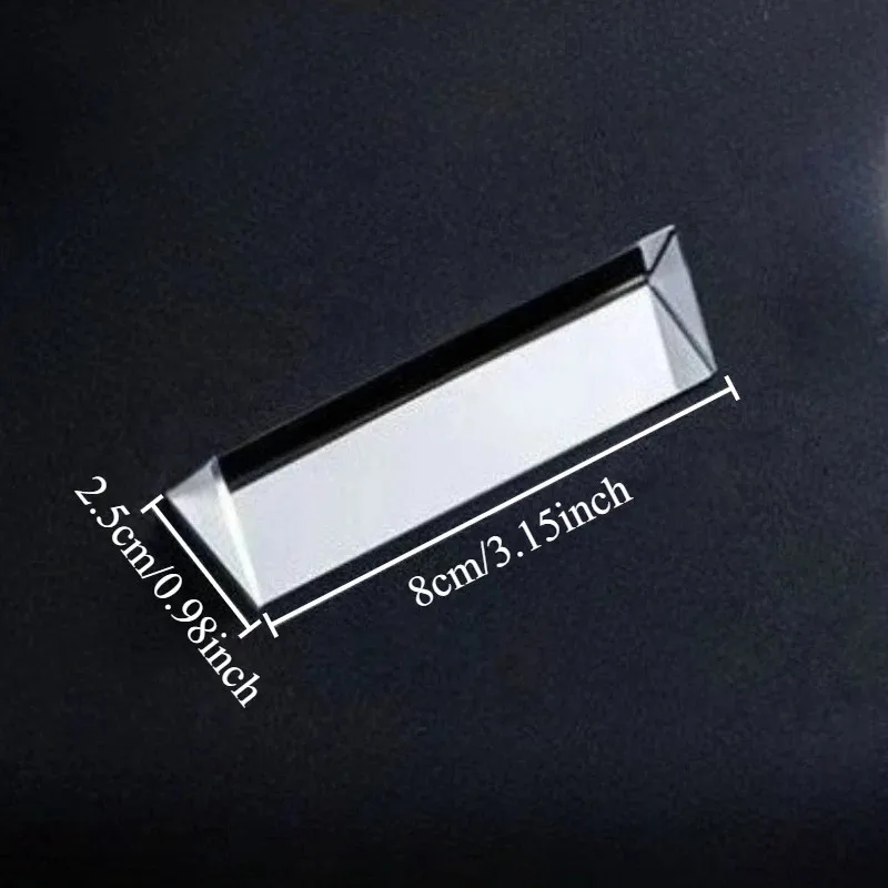 photography prism 25x25x80mm Triangular Prism Rainbow Crystal Glass Effects Filter for Studio Shooting Dispersion