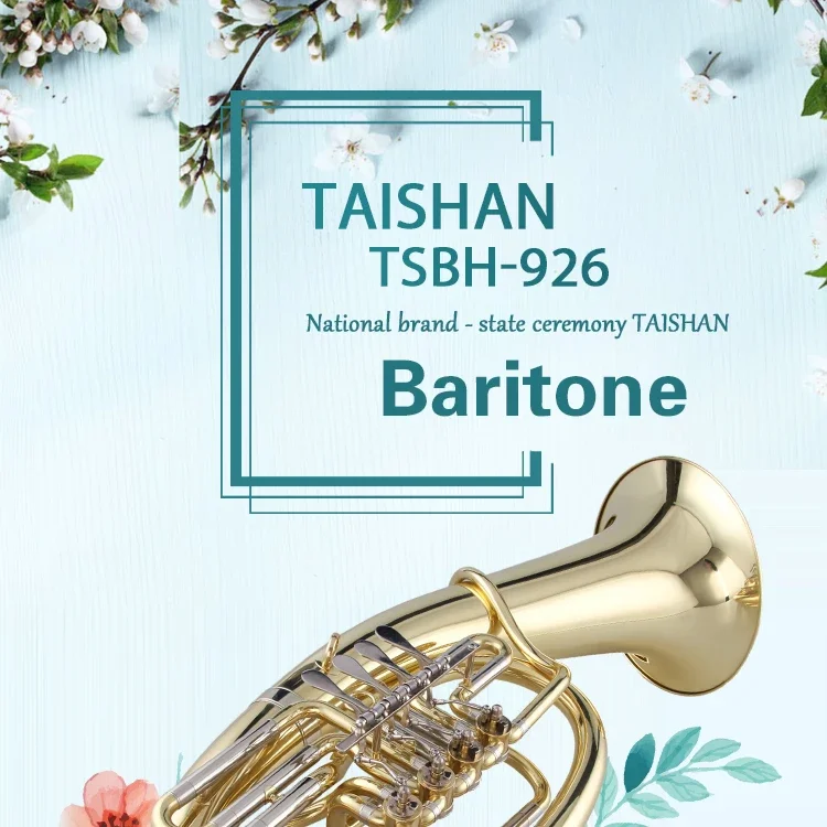 4 Piston Bb Tone Musical Instrument Euphonium