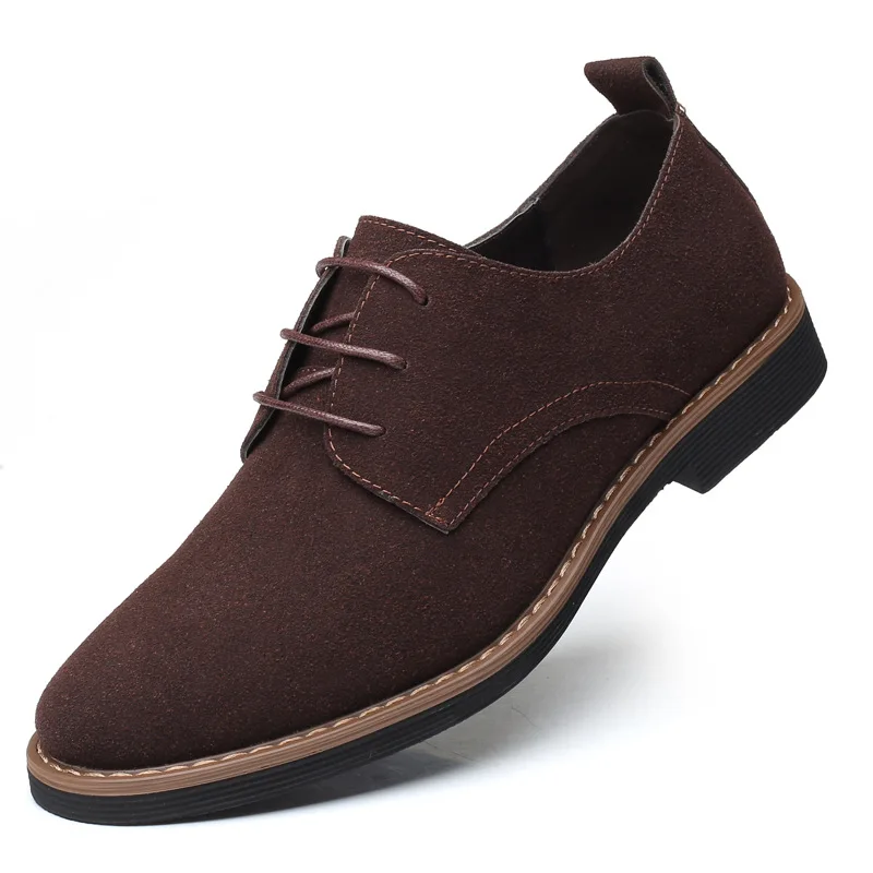 

Men Suede Leather Casual Shoes Spring Summer Mens Fashion Oxford Shoes Comfortable Men Lace-Up Flats Shoes Zapatos De Hombre