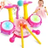 Jazz Rack Drum Set for BabyToddler Toys for Girl Educational Microphone Instruments Baby Toy Drum Percussion Instrument 1