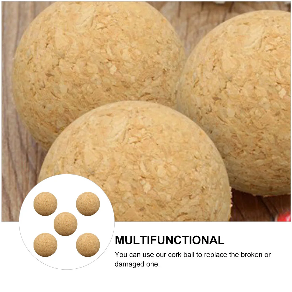 6Pcs Professional Foosball Balls Lightweight Compact Table Soccer Accessory Wear Resistant Cork Balls Replaceable Sports