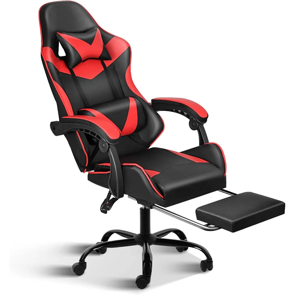 

Gaming Chair, Backrest and Seat Height Adjustable Swivel Recliner Racing Office Computer Ergonomic Video Game Chair