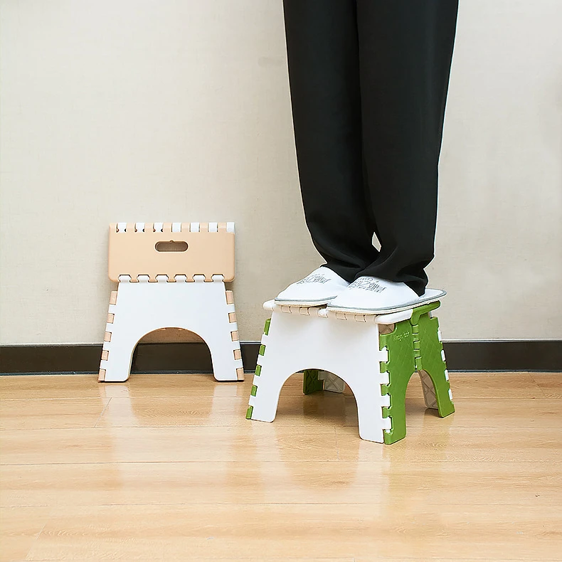 Folding Plastic Small Stool Portable Thickened Household Space-saving Outdoor Fishing Bench Horse Chair Lightweight Shrink