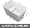 49"Acrylic Free Standing Tub, Soaking Tub with Seat Desgin,Modern Soaking Bathtub with  Certified,Brushed Nickel Overflow 3