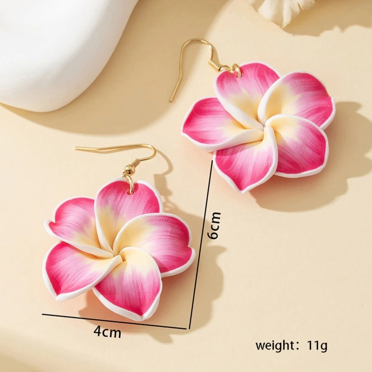Bohemian Weiche Ton Blume Tropfen Ohrringe Für Frauen Männer Bunte Harz Floral Baumeln Ohrring Sommer Strand Urlaub Partei Schmuck – Detail 12
