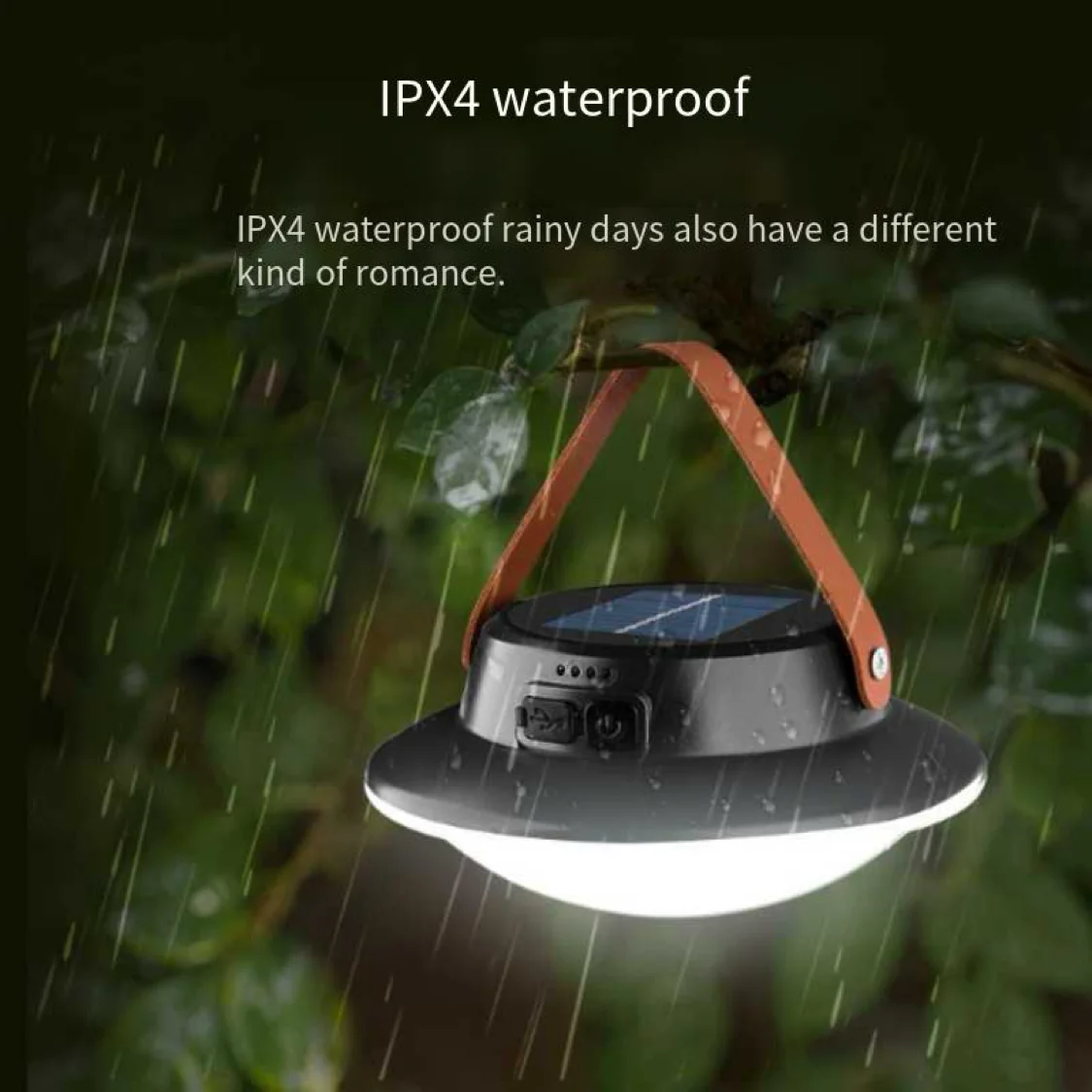 Solar LED Camping Light Horse Lantern Type-C Charging Portable Lantern Hanging Emergency Lighting Fishing Flashlight Night Light