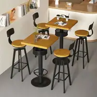 Restaurant Kitchen Bar Tables Side Eat Standing Party Vintage Dining Table Wooden Round Muebles De Cocina Furniture Zt50bt New 4