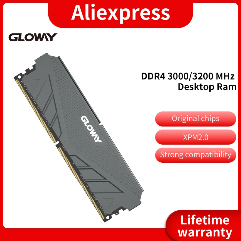 Desktop Gaming RAM DDR4 Gloway G1 Series 16GB 8GB 3200MHz 3600MHz DIMM XMP 8GBx2pcs