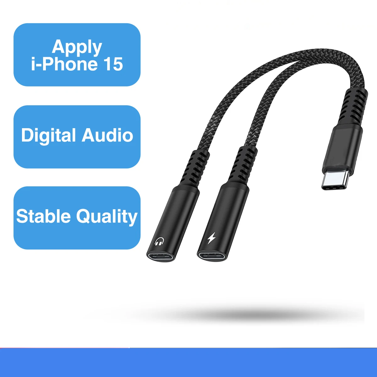 USB C-3.5mm 헤드폰 및 충전 어댑터, 타입 C-아우크스 잭 동글 케이블, 아이폰 16 17 Pro Max, 갤럭시 S23 S24 Ultra용