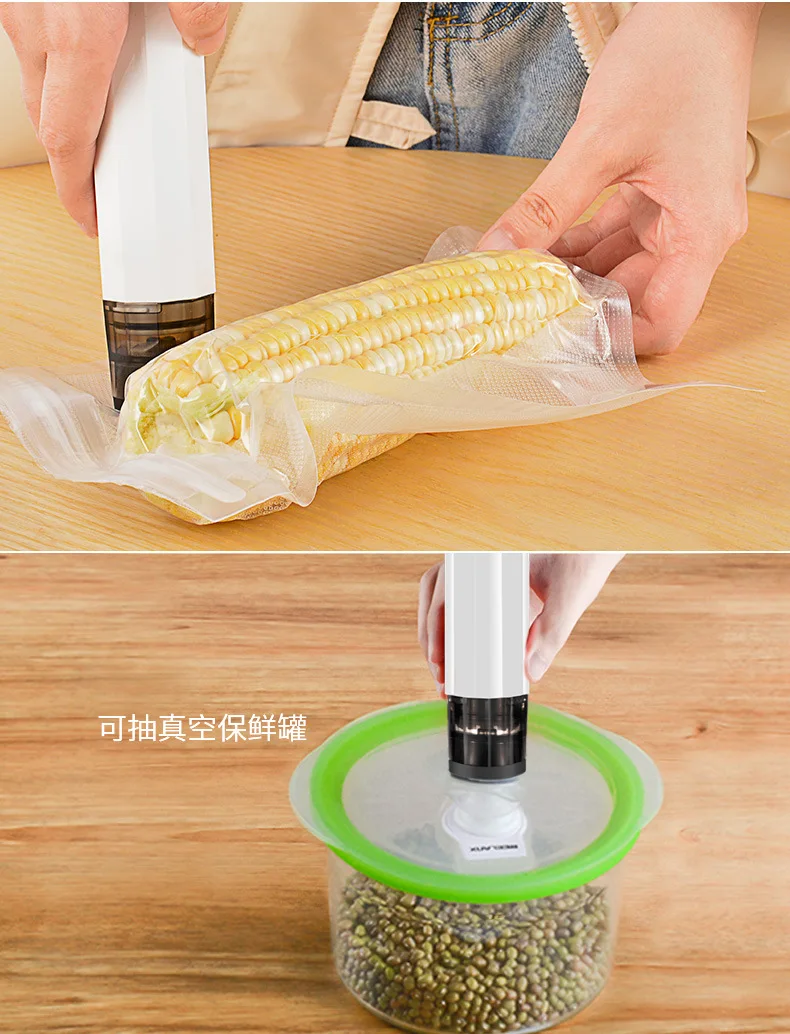 Description Picture 4 of itemElectric Handheld Mini Vacuum Sealer USB Portable Plastic Bags Sealer Degasser for Food Kitchen Travel Vacuum Packaging Machine