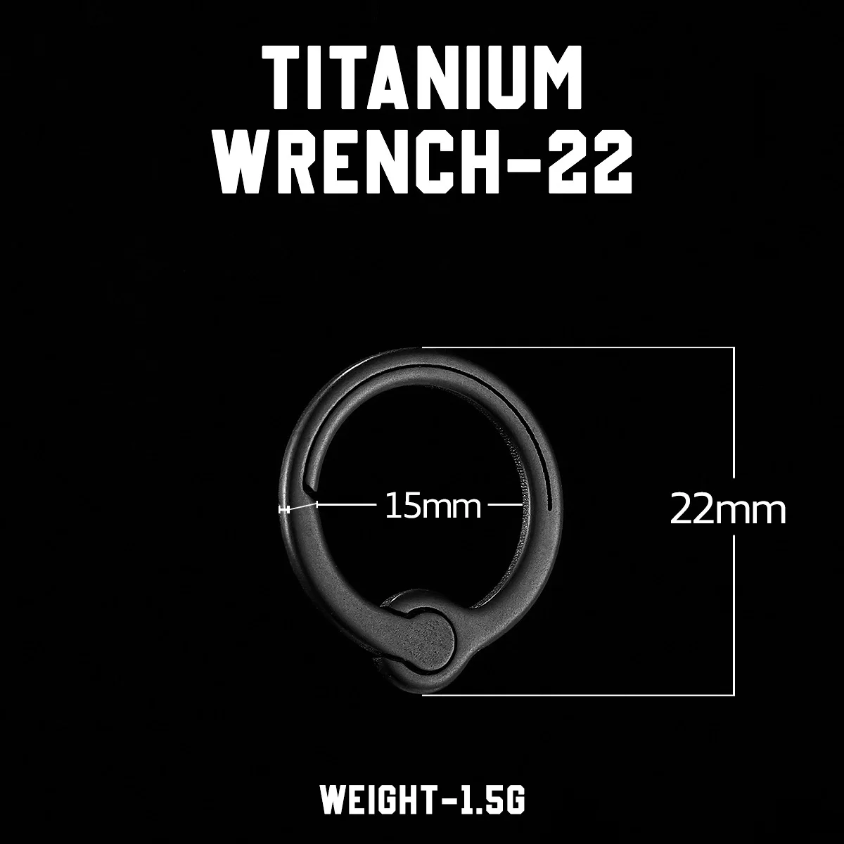 Black Titanium Quick Release Keychain - Ultra-Light EDC Gear
