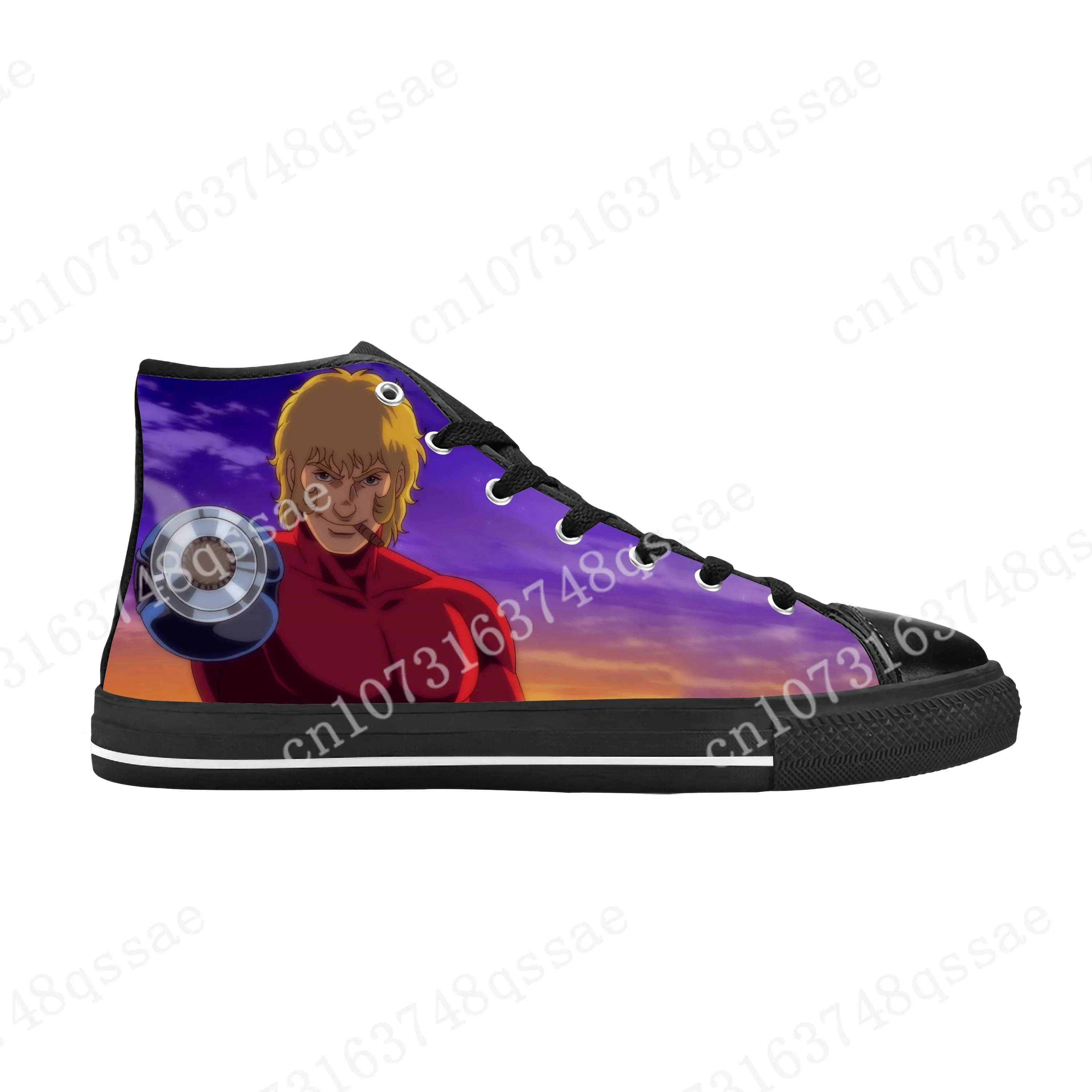 

Space Adventure Cobra Pirate Captain Harlock Cool Casual Cloth Shoes High Top Comfortable Breathable 3D Print Men Women Sneakers