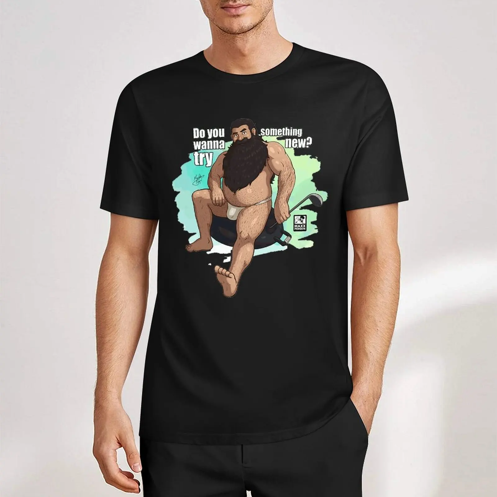 

Футболка мужская с круглым вырезом, уличная одежда в стиле хип-хоп, Повседневная рубашка с принтом вкусных в подземелье, гей медведь Сенши, летняя одежда