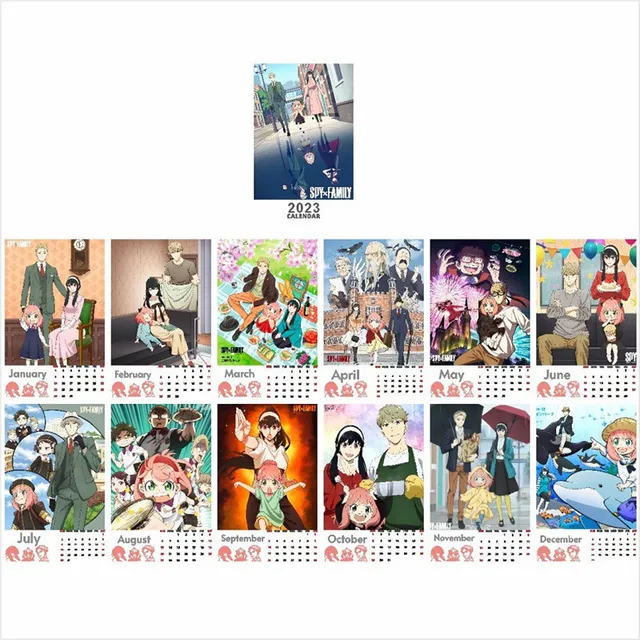 Agenda Planejador Calendário 2023.01-2023.12 Anime Spy X Família Mesa  Calendário Yor Falsificador Anya Figuras De Desktop - Trajes De Cosplay -  AliExpress