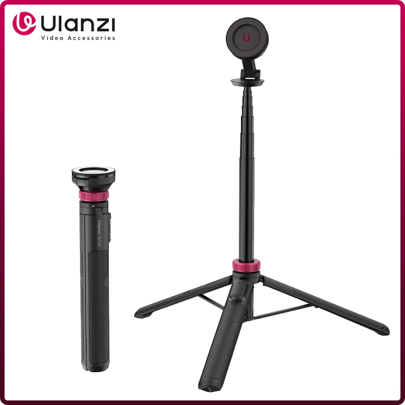 Ulanzi MT-84 1.53M Magnetic Selfie Stick Tripod Wireless Bluetooth Remote Phone Extension Tripod for Phone Live Streaming Vlog