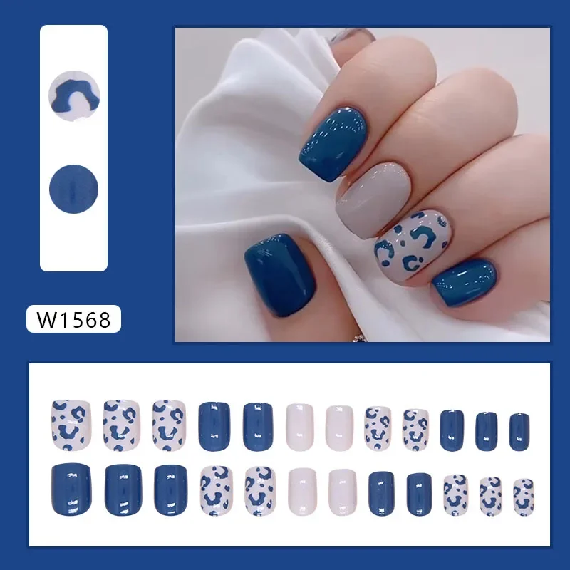 Biru Blue Square Nail Art Set