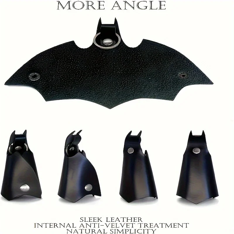 Men'S Personality Bat-Shaped Faux Leather Key Case - Non-Washable Stylish Key Holder for Going Out 3