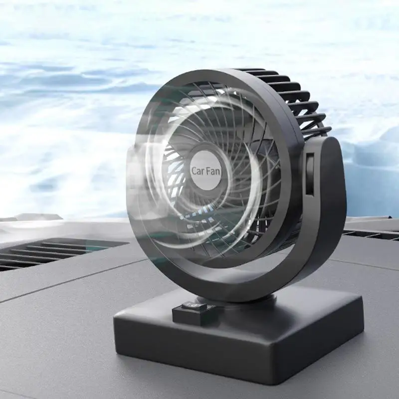 

Вращающийся Автомобильный Вентилятор, бесшумный вращающийся Автомобильный Вентилятор, компактный вентилятор для рабочих мест, портативный автомобильный вентилятор для повседневной жизни