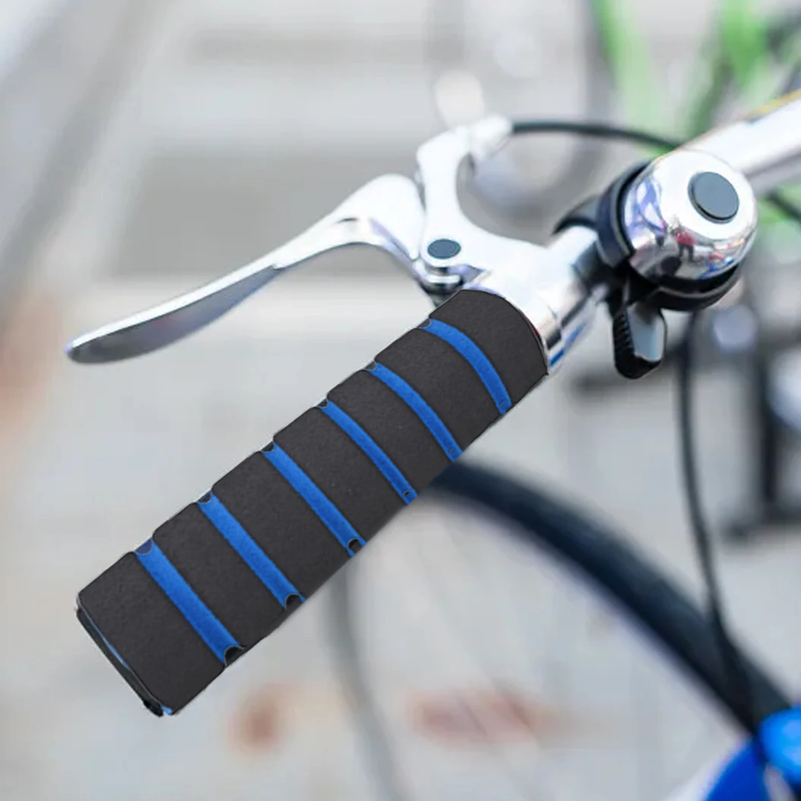Bicycle Handlebar Grips Bicycle Accessories 1Pair Bicycle Sponge Handle Bike Racing Bicycle Motorcycle Handle Hand Bar Grip Foam Sponge Cover Case Bike Parts Components