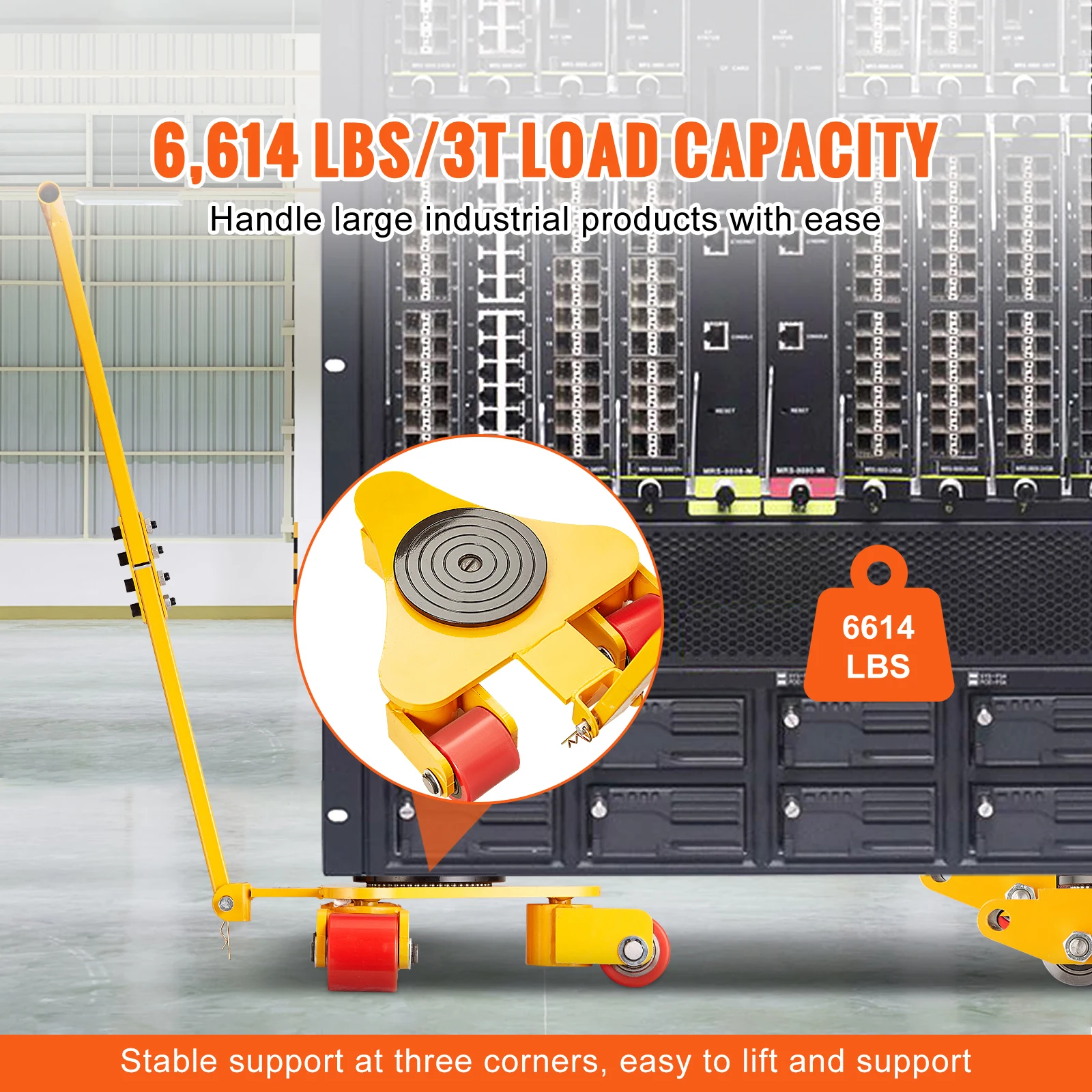 Heavy Duty Industrial Machinery Mover with 360 Swivel Wheels