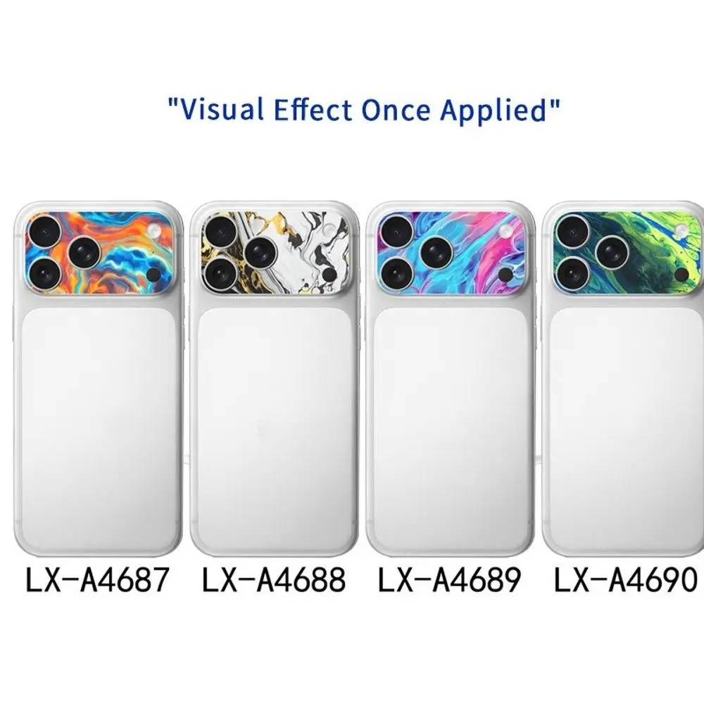 2PCS Full Cover Lens Protector Anti Scratch Matte Frosted Lens Color Skin Sticker for iPhone 17 Pro Max 17Pro
