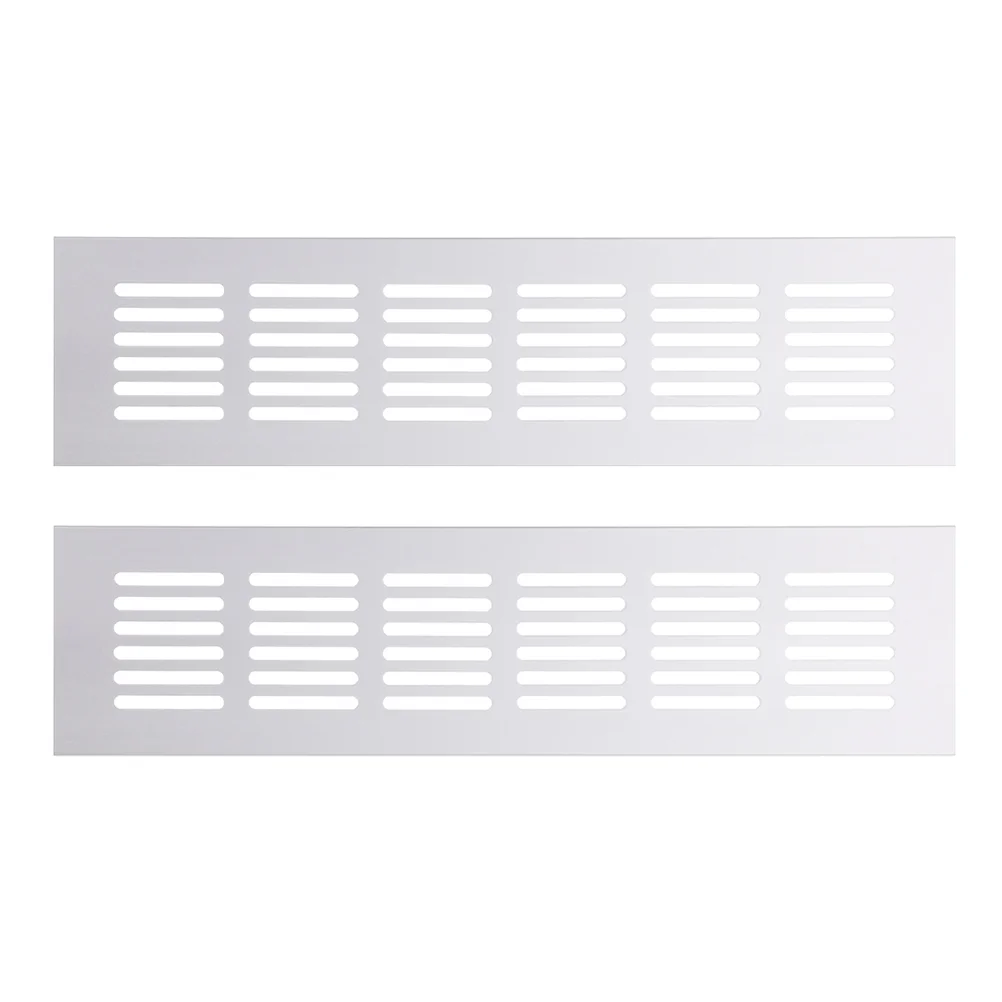 2 Pcs Cabinet Furniture Vent Louvered Cover Covers Aluminum Alloy Ventilation Door Air Grille