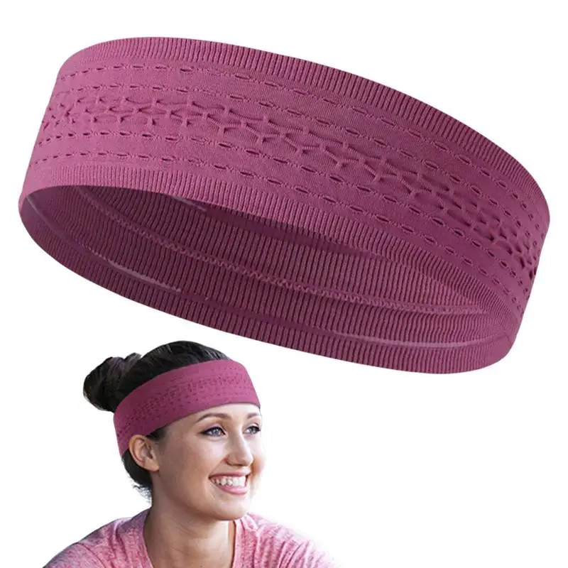 

Sport Headband Thick Non-Slip Elastic Sports Headbands Running Sweat Absorbing Yoga Spa Hairband Hair Accessories For Women