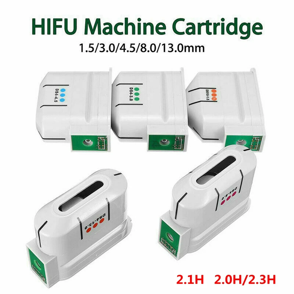 HIFU Cartridge 1.5/3.0/4.5mm For Facial 8.0/13.0mm For Body 10000 Shots Exchangeable HIFU Mahcine 2.0.H/2.3H