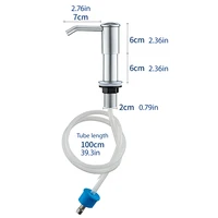 เครื่องจ่ายสบู่เหลวอ่างล้างจานแบบสองพอร์ต ท่อต่อขยาย เครื่องจ่ายสบู่เหลว ผงซักฟอกแบบใช้ซ้ำได้ และเครื่องจ่ายเจลทำความสะอาดมือ 3