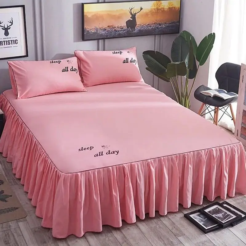 Bed Skirt Bedspread Single Sheet Fitted Sheet Bed Cover Dust Cover