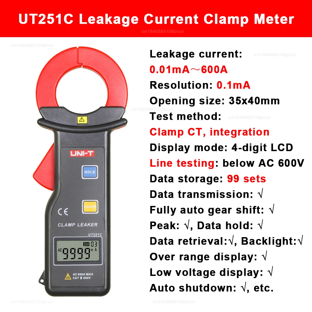 UNI T - Clamp Meters - UT251C High Sensitivity Leakage Current Clamp Meter - Price In Pakistan - View #3