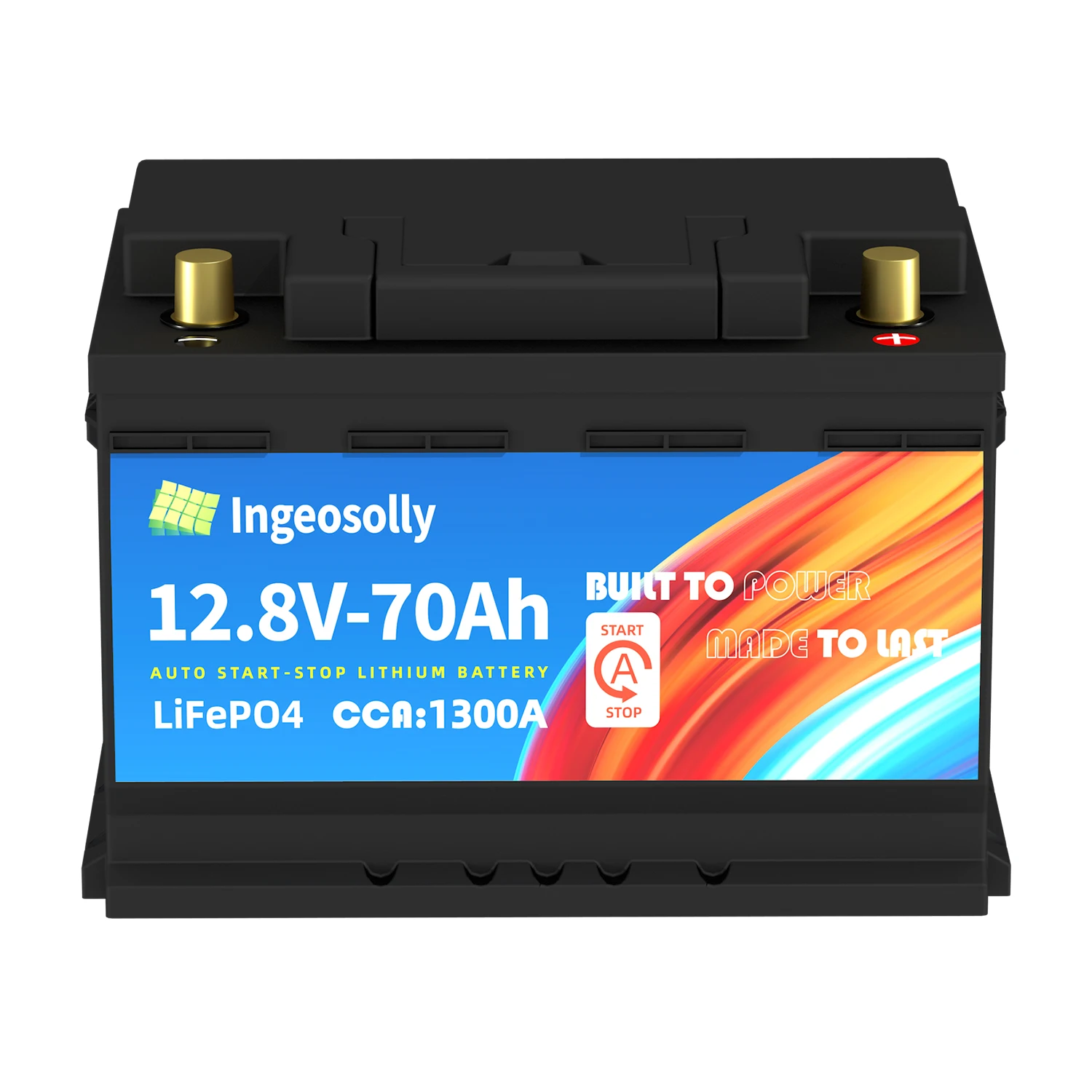 

IN072-20 Автомобильная батарея 12V 70AH 896Wh CCA 1300A, не требующая технического обслуживания, высокопроизводительная пусковая батарея 10,9*6,9*7,5 дюймов