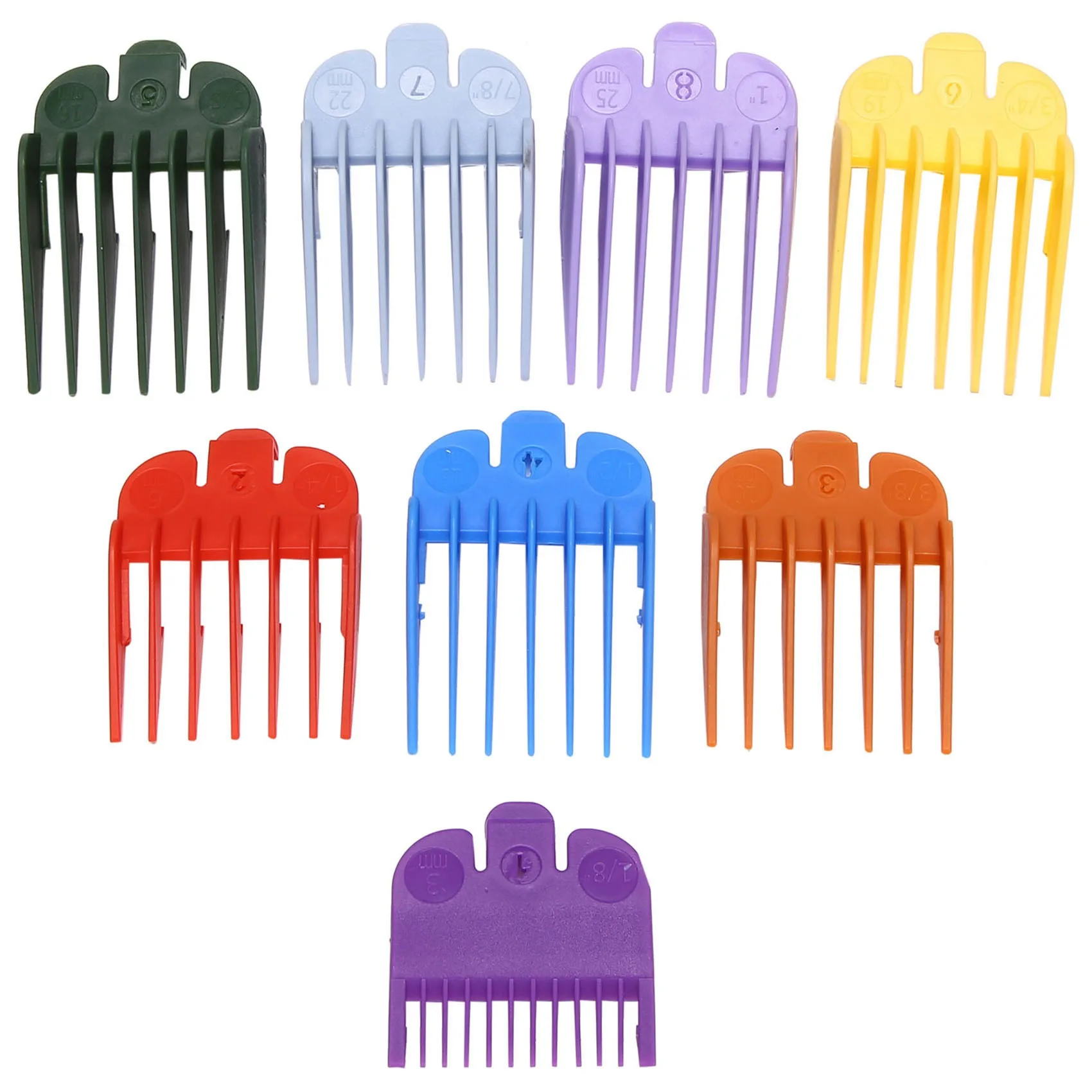 

8 Pcs Universal Hair Clipper Limit Comb Guide Size Replacement Set Accessory US