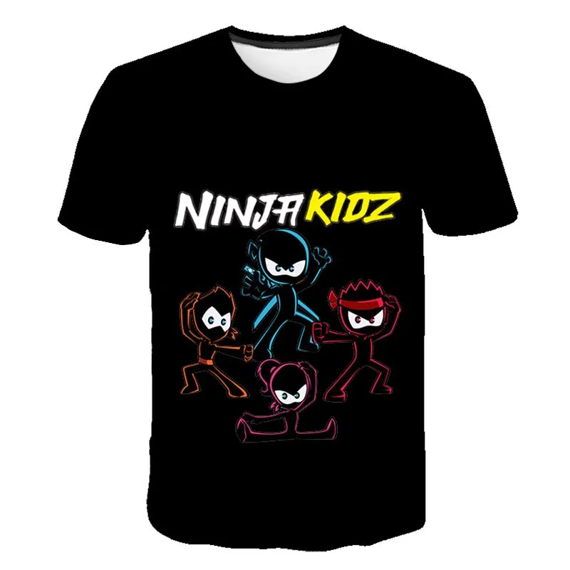 Children's Cartoon Ninja Kidz T-Shirt For Boys Girls Cute 3D Print Short Sleeve T Shirts Child Baby Toddler Anime Tee Tops 3-14Y t-shirt child girl	 Tops & Tees