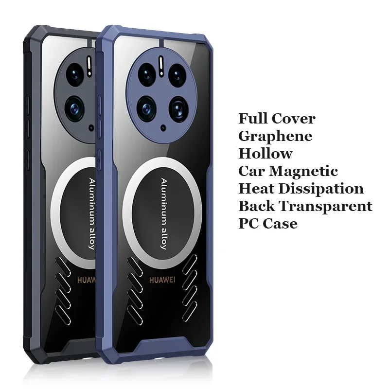 Graphen-Wärmeableitungs-PC-Gehäuse für Huawei Mate 60 50 50E 40 40E 30 Pro Plus Atmungsaktive transparente Stoßstangengehäuseschale_voghion.com