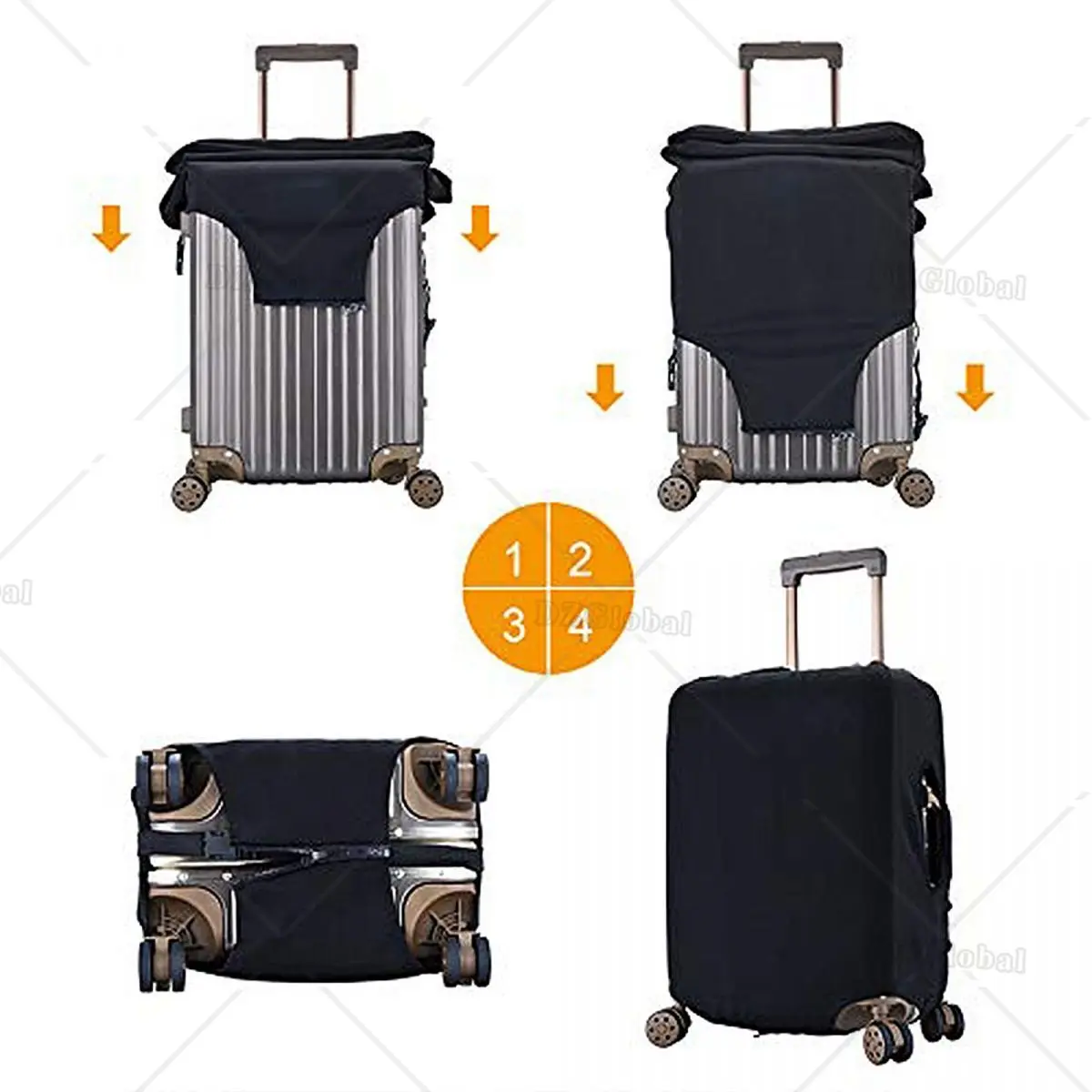 Landmark Sticker Travel Luggage Cover Suitcase Protector Fits 18-32 Inch Luggage