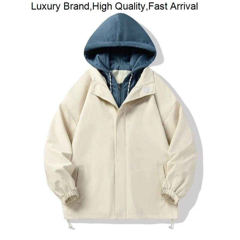 

Men 2023 Hooded baseball mens loose Spring Autumn jackets Men's Casual Streetwear Slim High Quality Jacket clothing 3XL